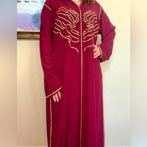 Moroccan Jelaba with handwork beads.